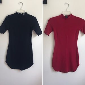 Fashion Nova Lot of 2 body con mini dresses